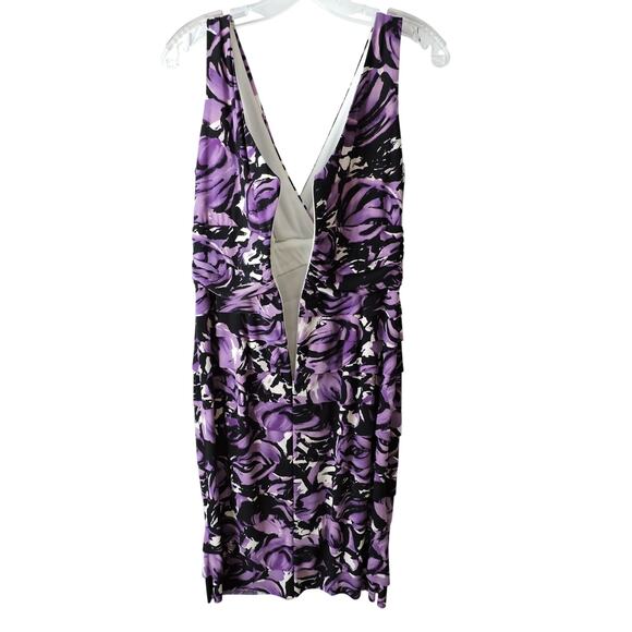 Jones New York Sleeveless Dress in purple and black Size 10 - Picture 4 of 4